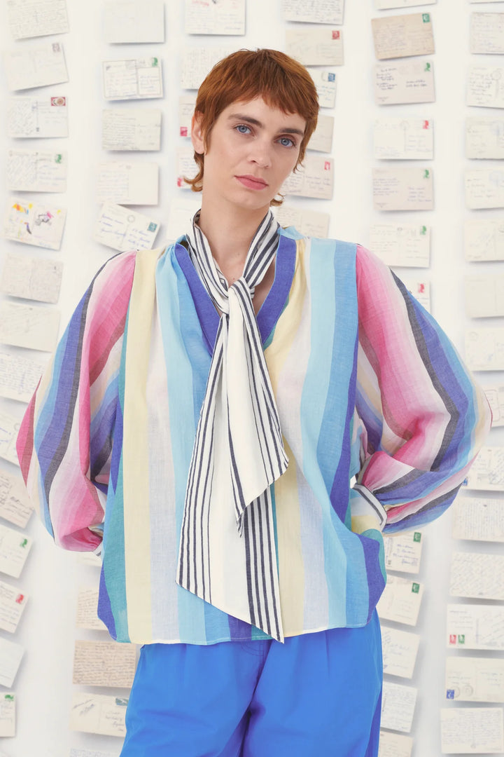 CLAUDIE BLOUSE - BLUE