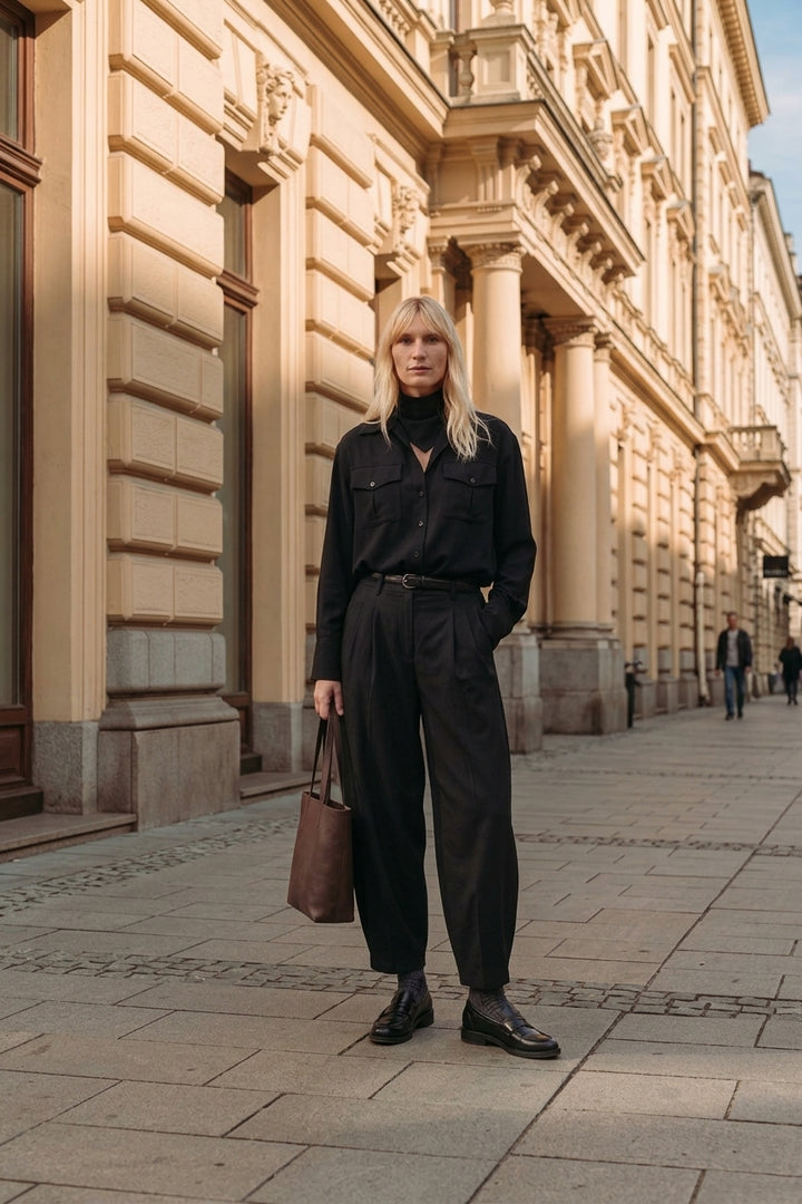 SIMONETTE SHIRT - BLACK