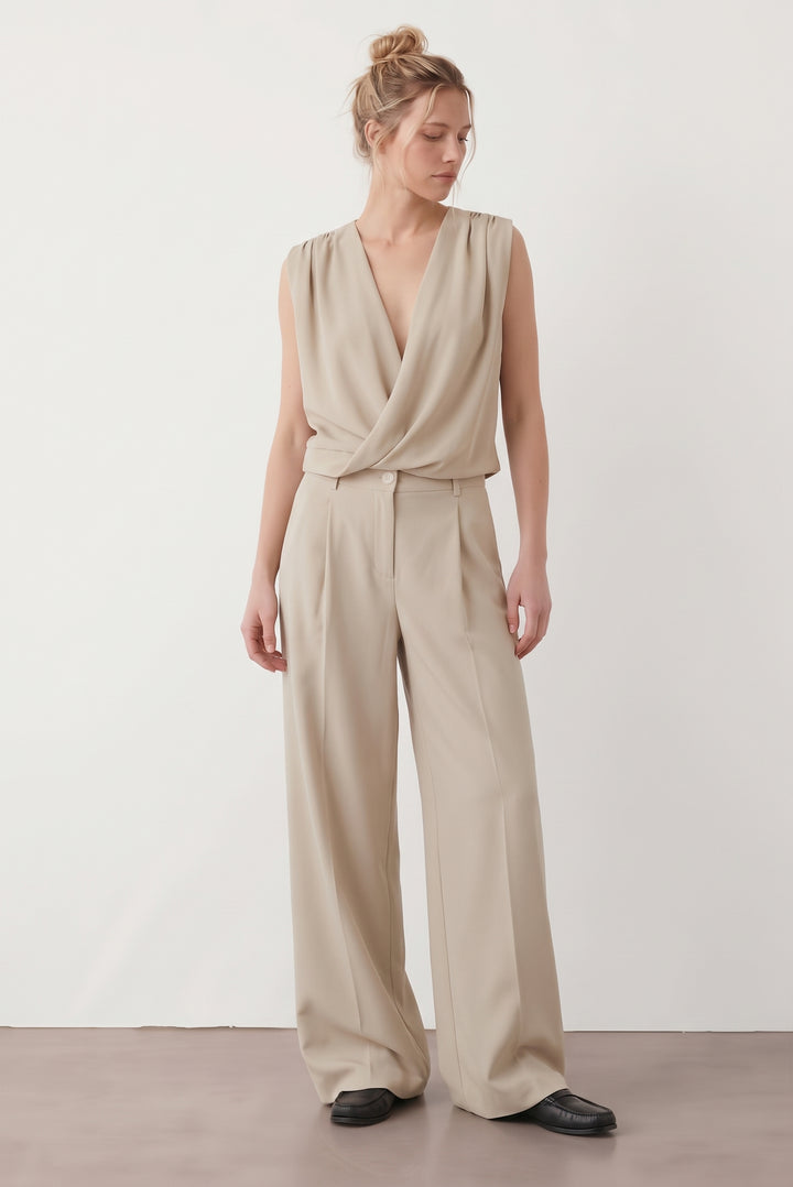 MARLOW BLOUSE - LIGHT BEIGE