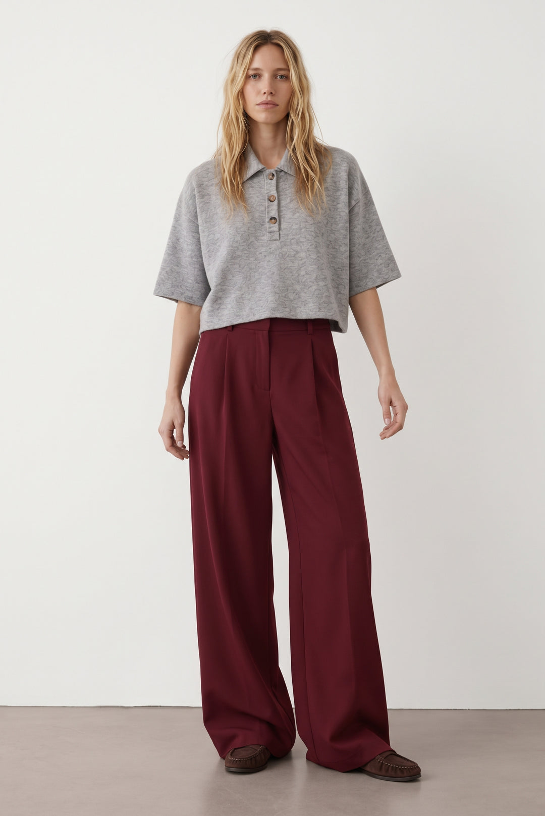 MARLOW PANTS - BURGUNDY