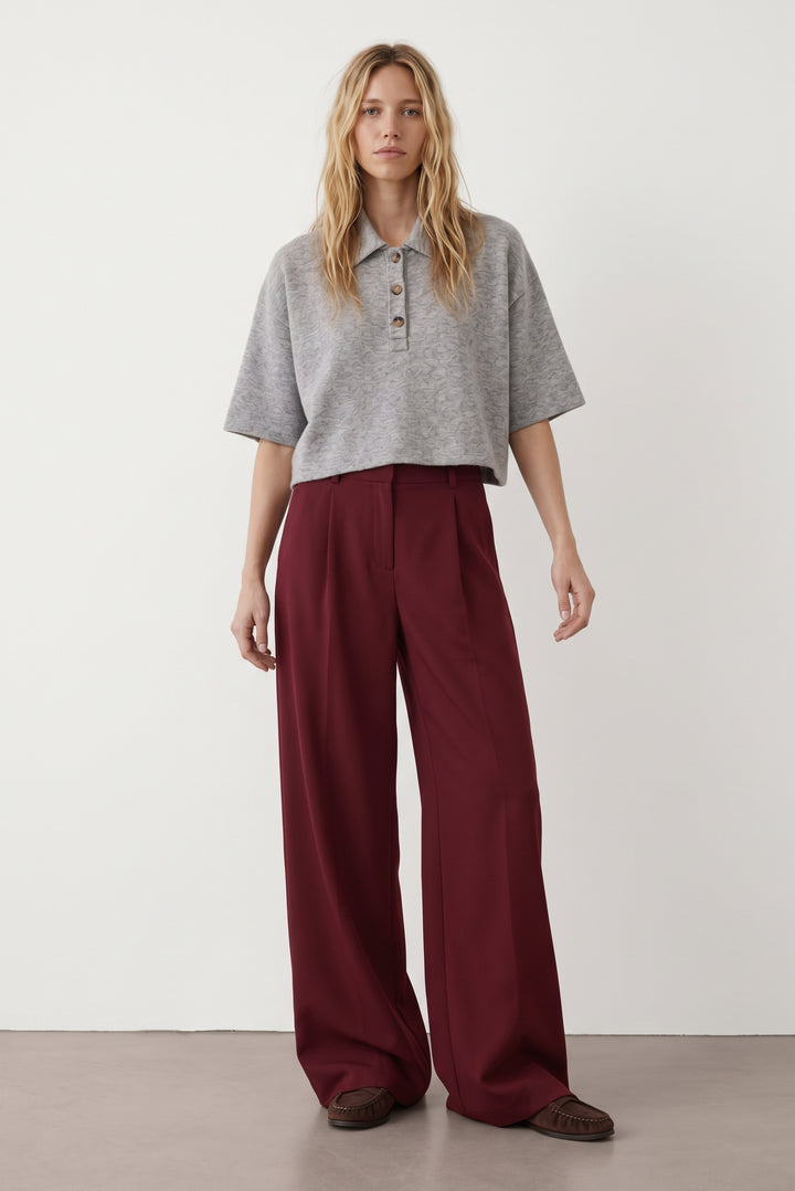 MARLOW PANTS - BURGUNDY