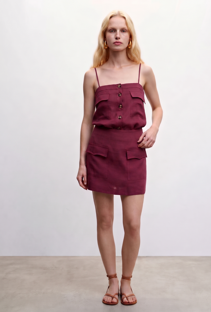 DORIANE SKIRT - CHERRY