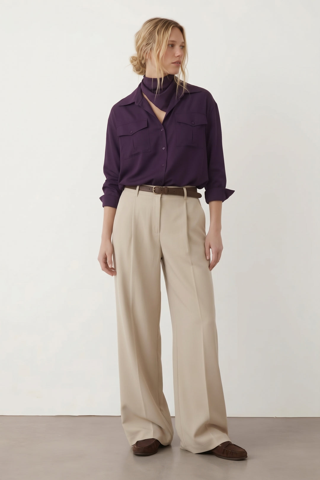 SIMONETTE SHIRT - DARK PURPLE