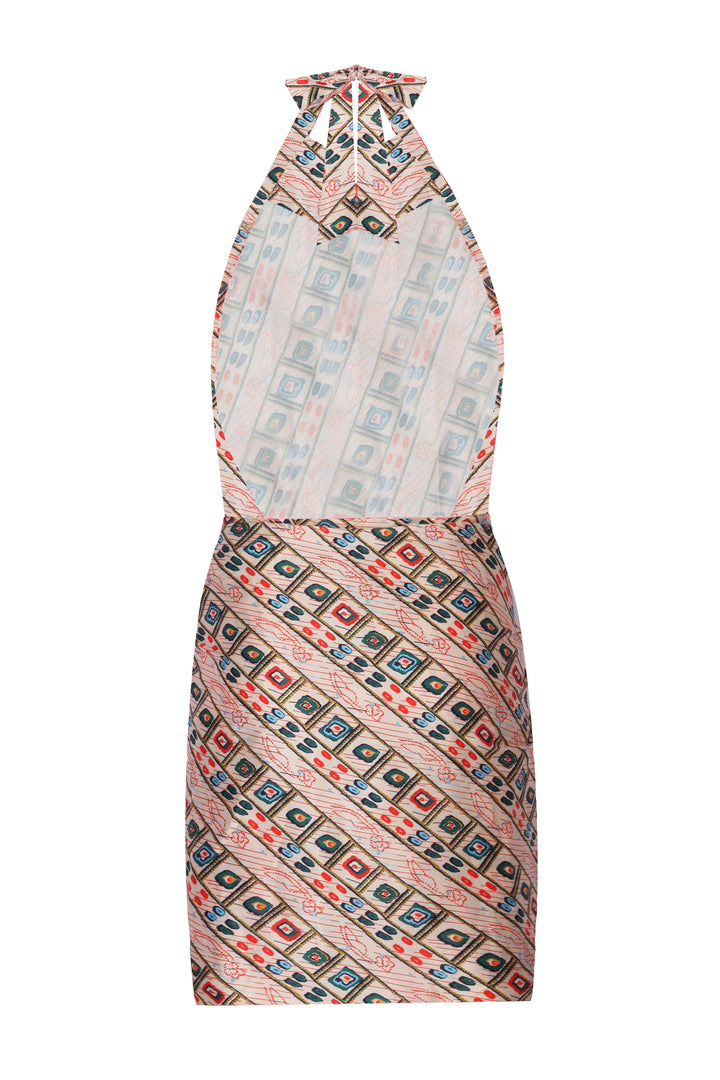 ELLIE DRESS - BEIGE PATTERN