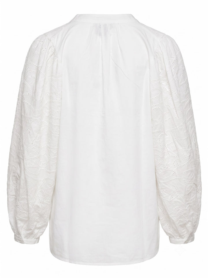 CLAUDIE BLOUSE - LIME WHITE