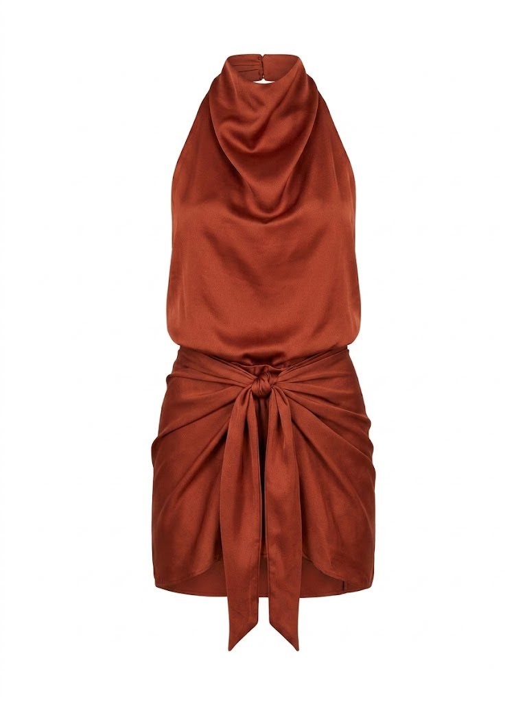 MONICA DRESS - BURNT ROSE