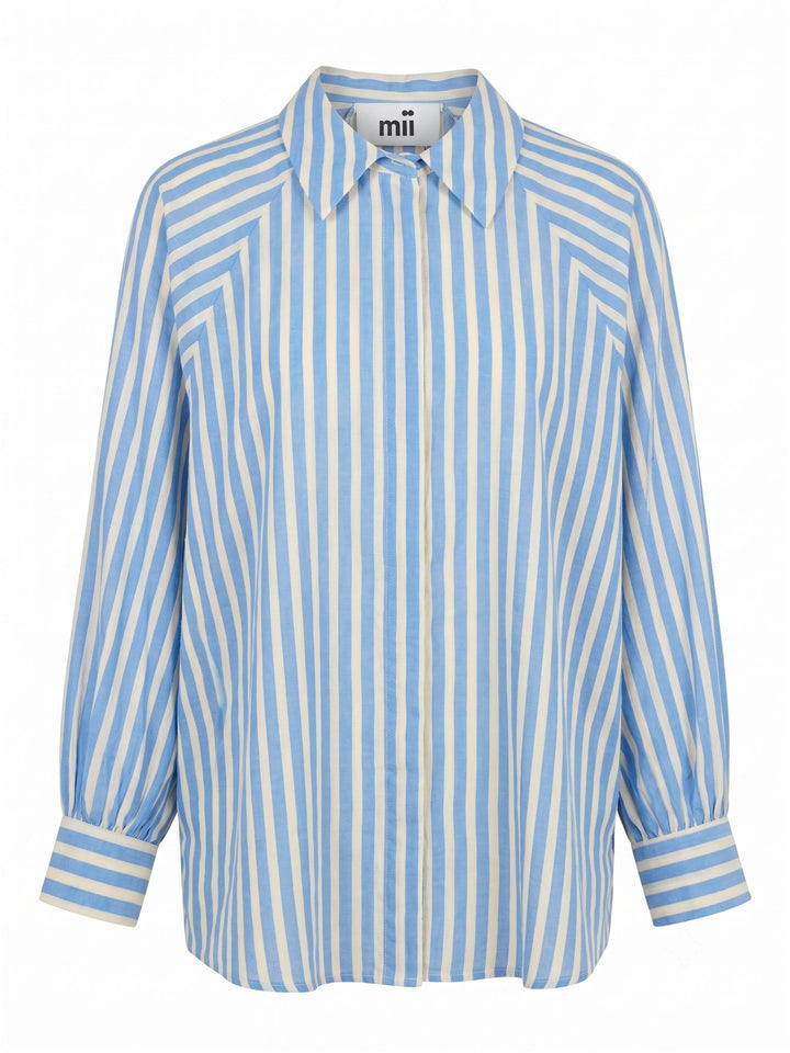 LULU SHIRT - BLUE OF WHITE