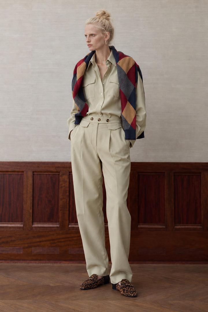 SIMONETTE SHIRT - MINTY BEIGE