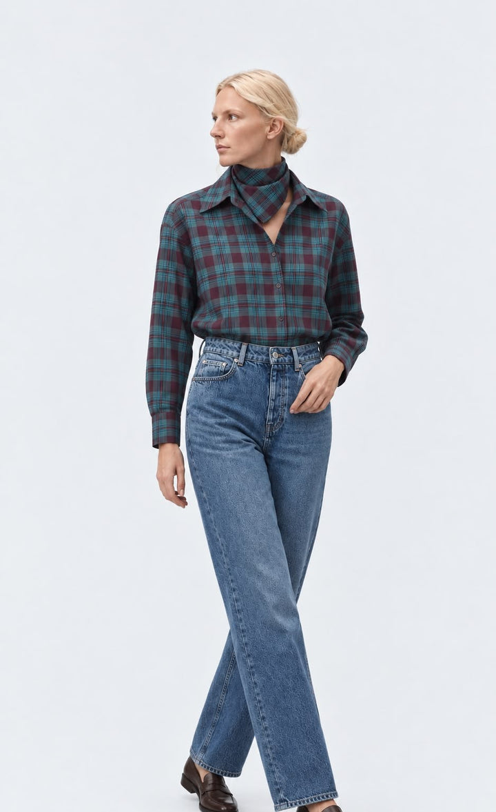 SIMONETTE SHIRT - TURQUOISE
